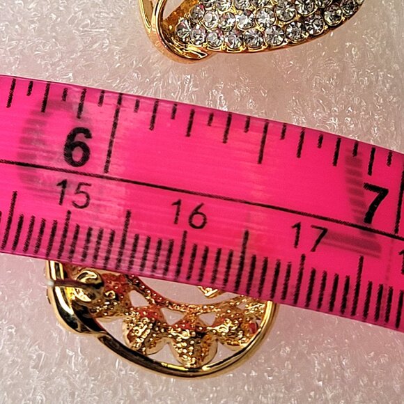 Elegant Crystal Gold Earrings - Picture 6 of 10